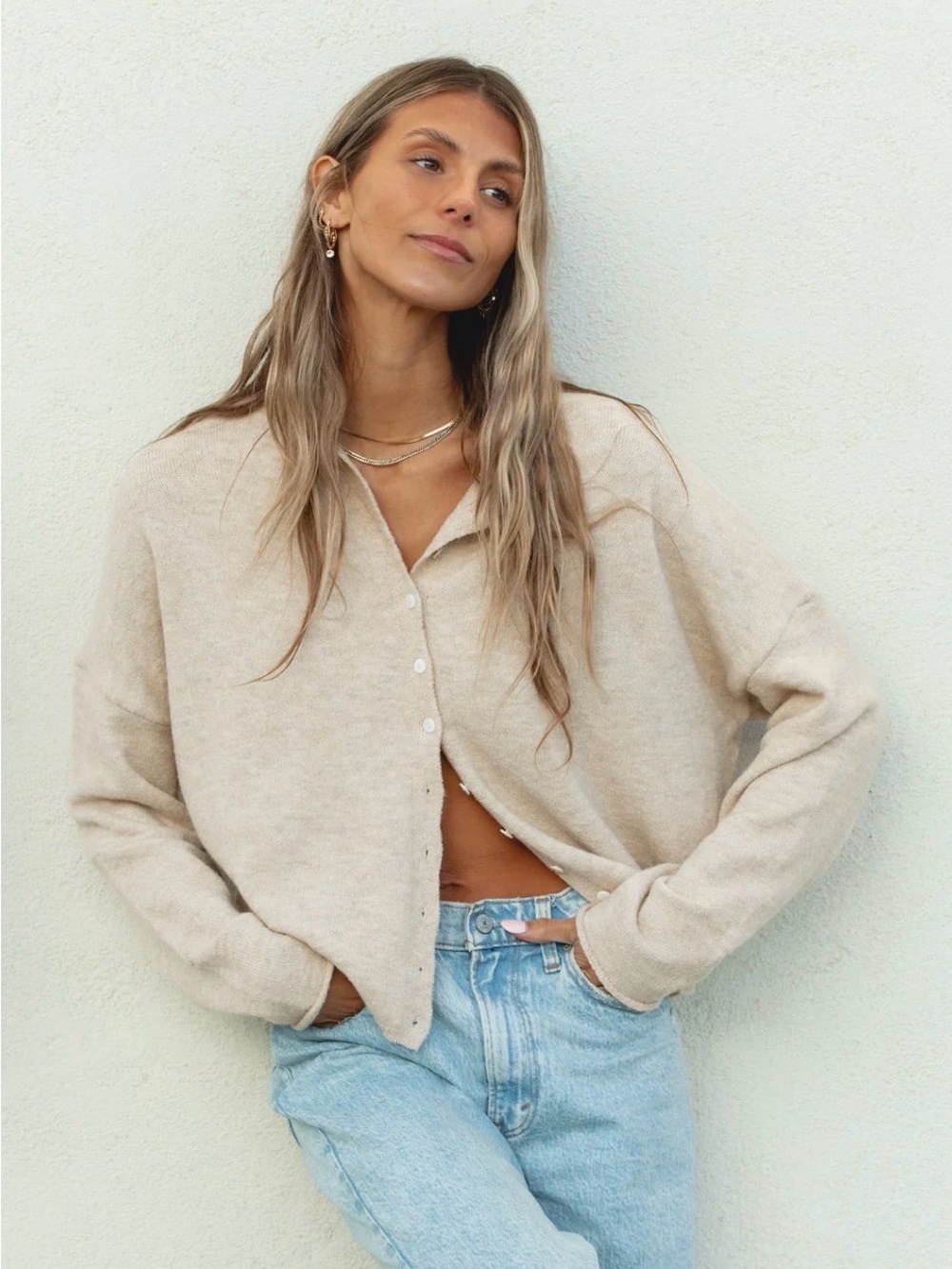 Solano the Label Free Falling Button Cardigan NWOT
